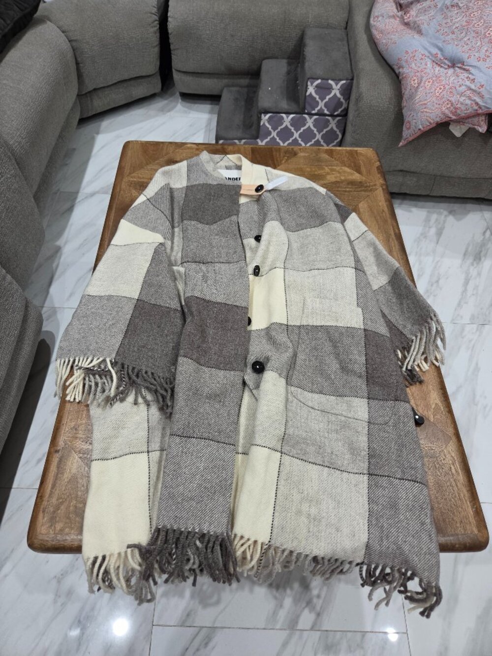 JIL SANDER Oversized Wool Coat DE44 US12 UK16 3XL new $3637.00
